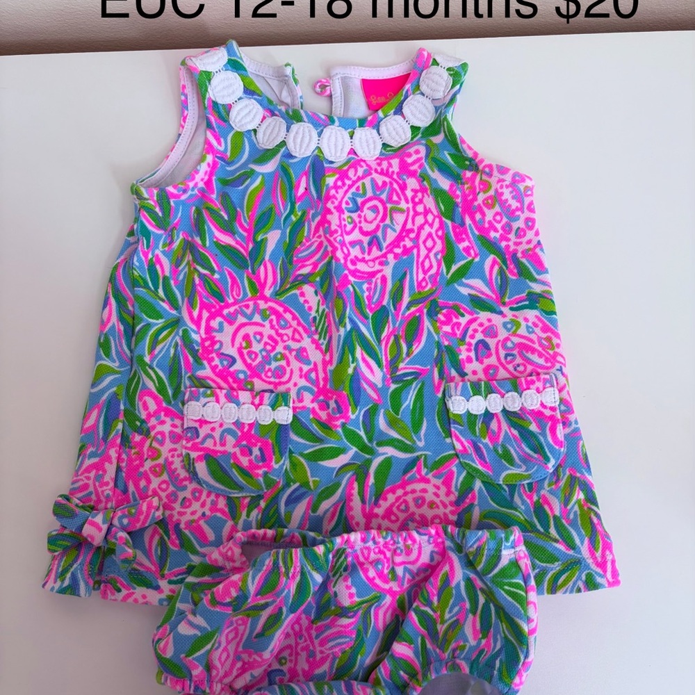 Lilly Pulitzer Pink and Green Kids Matching Set